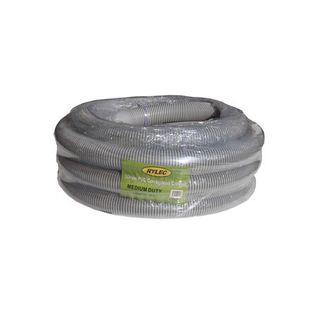 Corrugated Conduit 50mm x 10m | Medium Duty | Durable Grey Finish | Flexible Cable Protection by GTS
