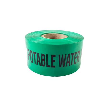 Potable Water Warning Tape 250m | Bright Green Color | Non-Detectable | High Visibility by GTS