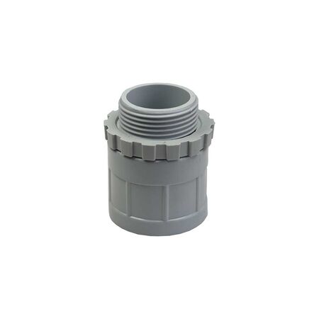 25mm Plain to Screwed Adaptor with Locknut | Metal Construction | Secure Fitting | Conduit Connector by GTS