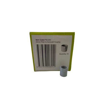25mm Plain to Screwed Coupling | Durable Metal or Plastic | Secure Conduit Connections | GTS
