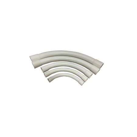 25mm Sweep Bend 90° | Durable Plastic | Smooth Cable Routing | White Finish by GTS