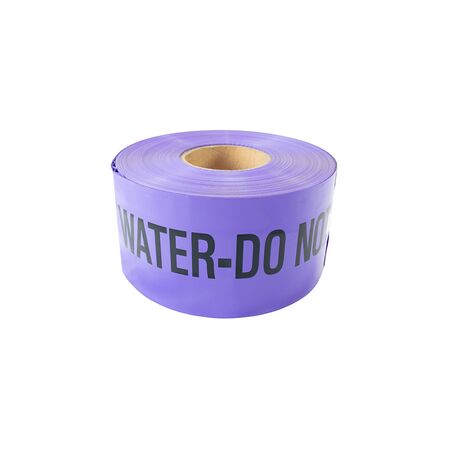 Recycled Water Warning Tape 250m | Lilac Color | Non-Detectable Design | Durable Polyethylene by GTS