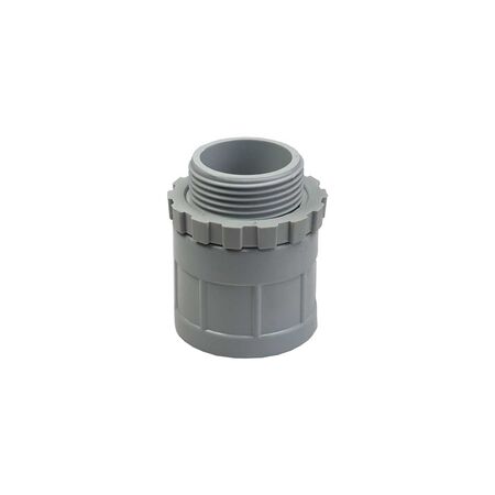 32mm Plain to Screwed Adaptor with Locknut | Durable Construction | Secure Fitting | Ideal for Conduit Systems by GTS