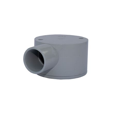 25mm One Way Shallow Junction Box | Durable Plastic | Compact Design | Electrical Conduit by GTS