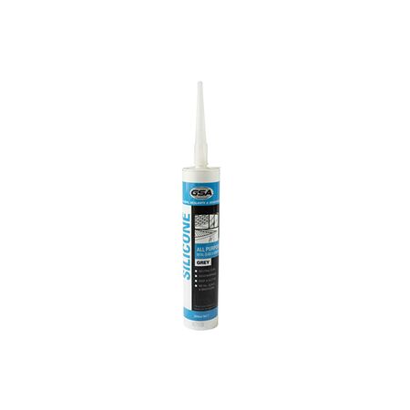 All Purpose Silicone Sealant 200ml Grey | Waterproof & Flexible | Ideal for Indoor/Outdoor Use by GTS