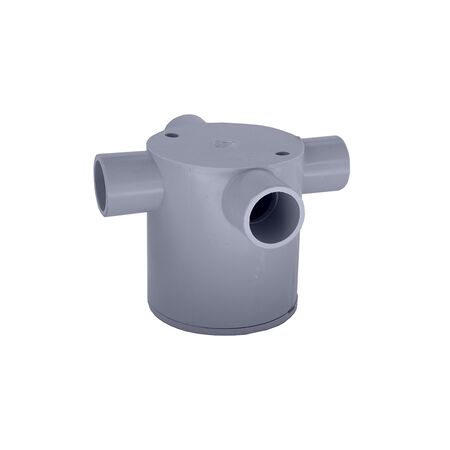 20mm Four Way Deep Junction Box | Durable Plastic | Ideal for Electrical Conduit | GTS