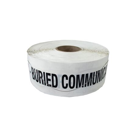 Detectable Warning Tape for Communication Cables | White Color | 250m Length | High Visibility by GTS