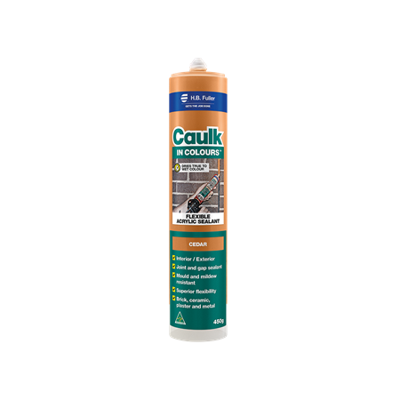 Acrylic Sealant 450g Cartridge | Charcoal Colour | Flexible Joint Movement ±20% | Mould Resistant by H.B Fuller