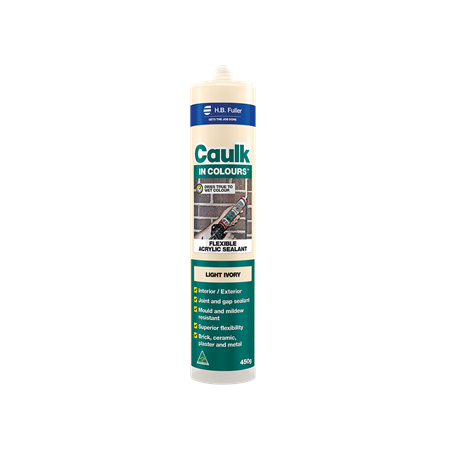 Acrylic Sealant 450g Cartridge | Light Grey | Mould & UV Resistant | Flexible Joint Movement by H.B Fuller