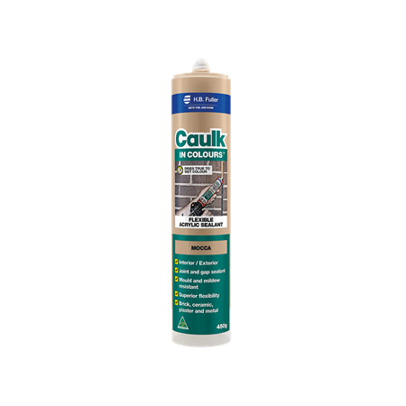 Acrylic Caulk Cartridge 450g | Terracotta Colour | Flexible Joint Sealant & Mould Resistant | H.B Fuller