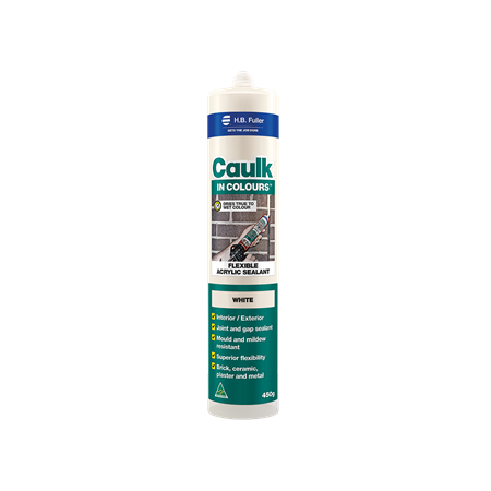 Acrylic Sealant 450g Cartridge | Flexible with ±20% Joint Movement | Water & Mould Resistant | Vanilla by H.B Fuller