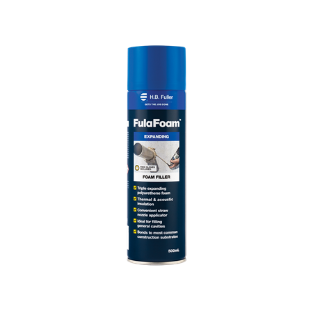 PU Foam Filler 500ml Can | Triple Expanding | Airtight Seal & Moisture Resistant | Yellow by H.B Fuller