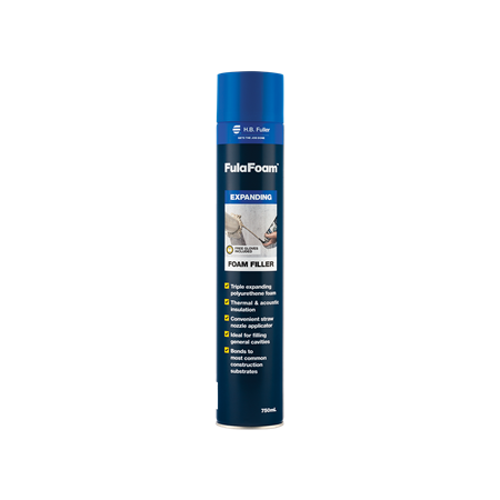 PU Foam Filler 750ml Can | Triple Expanding | Airtight Seal & Moisture Resistant | Yellow by H.B Fuller