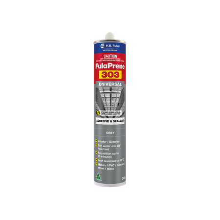 Neoprene Adhesive Sealant Grey | Waterproof & Heat Resistant | Paintable | H.B Fuller