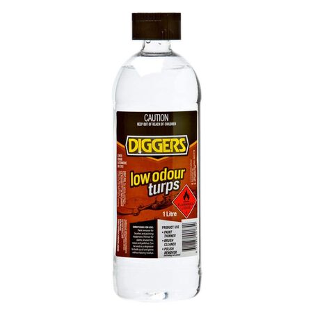 Low Odour Turps 1L | Indoor Use | Effective Brush Cleaner & Thinner | Low VOC by CW Brands