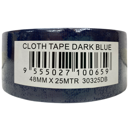 Cloth Tape Dark Blue 48mm | Strong Adhesion & High Durability | Multi-Surface Use by CW Brands