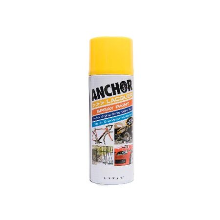 Lacquer Spray Paint ANCHOR YELLOW | Fast-Drying | Durable Finish | Versatile Application by CW Brands