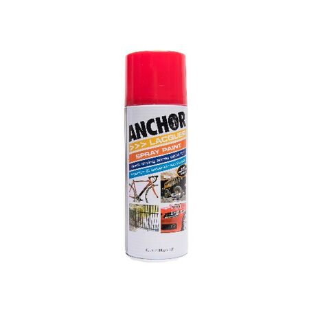 Lacquer Spray Paint ANCHOR MONSA RED | Fast-Drying | Durable Finish | Versatile Application by CW Brands