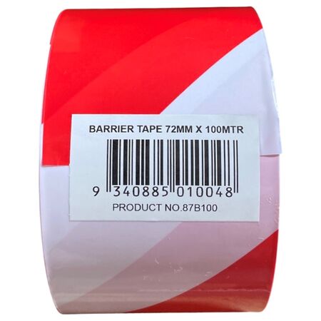 Barrier Tape 72mm x 100m | High-Visibility & Weather-Resistant | Easy Setup by CW Brands