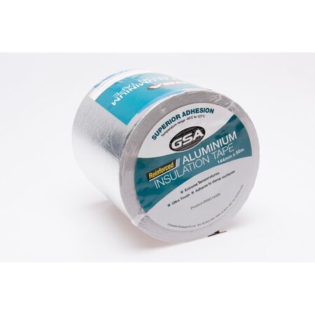 Reinforced Foil Tape 144mm | Excellent Adhesion | Extreme Temperature Resistance | Fire Compliant by CW Brands