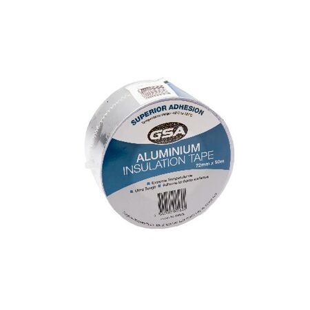 Aluminium Foil Tape 72mm x 50m | Strong Adhesion | Extreme Temperature Resistance | Fire Performance by CW Brands