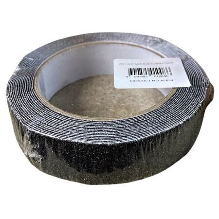 Anti Slip Tape Black 24mm | Textured Grip | Strong Adhesive | Indoor & Outdoor Use by CW Brands