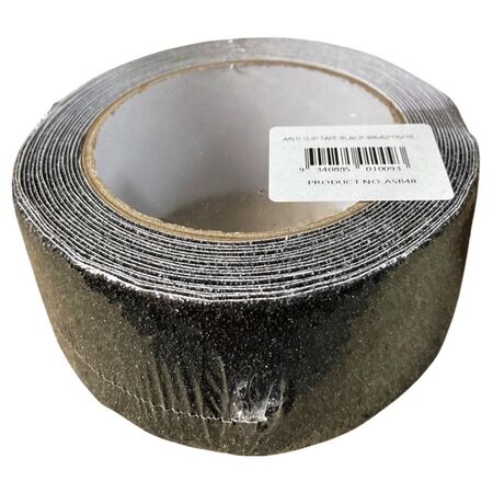 Anti Slip Tape Black 48mm | Textured Surface & Strong Adhesive | Indoor/Outdoor Use by CW Brands