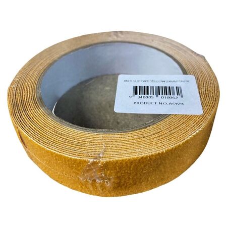 Anti Slip Tape Yellow 24mm | Textured Surface & Strong Adhesive | High Visibility by CW Brands