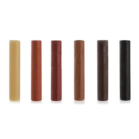 Beeswax Wood Filler Sticks Mixed 6 Pack | Custom Color Blending | Sandable Finish by CW Brands