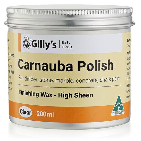 Carnauba Wood Polish Clear 200ml | High-Quality Wax | Glossy Finish | Quick Hardening by CW Brands