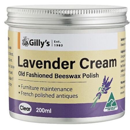 Cream Polish for Wood & Leather | Lavender Scent | Beeswax Formula | 200ml by CW Brands