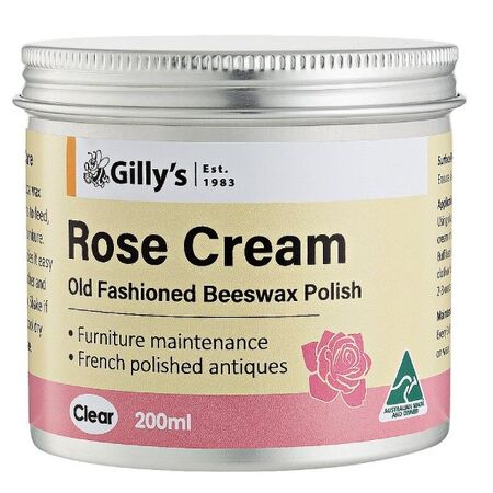 Cream Polish for Timber Furniture | Rose Scented | Beeswax Formula | 200ml by CW Brands