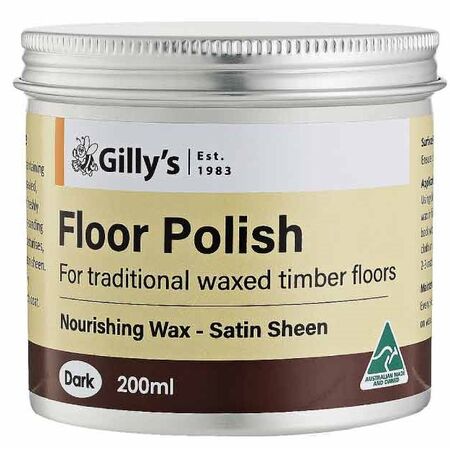Floor Polish Dark 200ml | Beeswax-Based | Quick Drying & Lustrous Finish by CW Brands