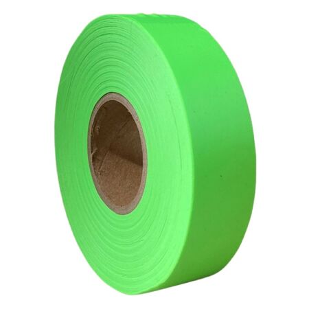 Flagging Tape Lime Green 25mm | 75m Length | Durable Outdoor Use | High Visibility by CW Brands