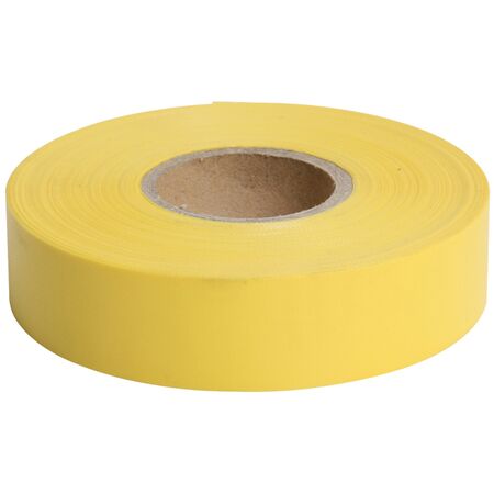 Flagging Tape Yellow 25mm | 75m Length | High Visibility & Durable Material by CW Brands