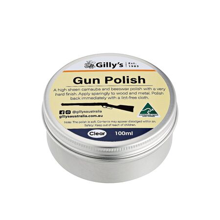 Gun Polish Clear 100ml | Fast-Drying Formula | High Sheen Finish | Carnauba & Beeswax by CW Brands