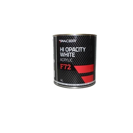 Hi Opacity White Acrylic Paint | High-Gloss Finish | Smooth Application | Automotive Use | 4 Litre by CW Brands