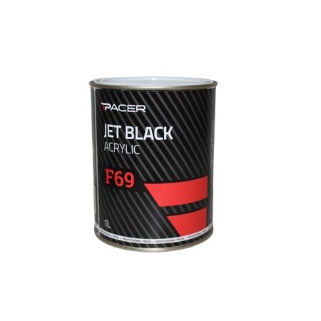 Acrylic Paint 1 Litre Jet Black | High Gloss Finish | Excellent Adhesion & Coverage by CW Brands