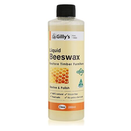 Liquid Beeswax Wood Finish | 250ml | Pure Beeswax & Natural Oils | Moisture Resistant by CW Brands