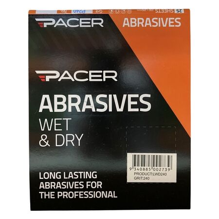 Wet & Dry Sandpaper 240 Grit | Moisture Resistant | Fine Abrasive Sheets | Versatile Use by CW Brands