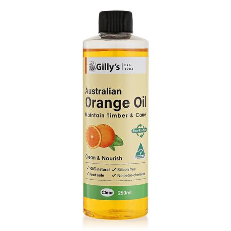 Orange Oil Cleaner 250ml | 100% Plant-Based | Cleans & Polishes | Fresh Citrus Scent by CW Brands