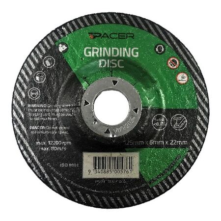 Grinding Disc 125mm | 6mm Thickness | 22mm Arbor | Durable Performance by CW Brands