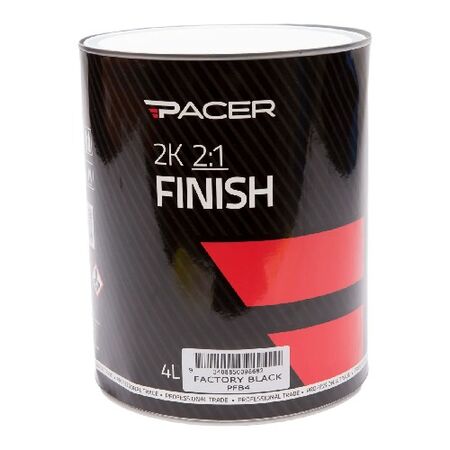 2K Automotive Paint Factory Black | Glossy Finish | 4 Litres | Professional Coating by CW Brands