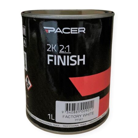 2K Automotive Paint Factory White | 1 Litre Volume | UV Resistant & Durable Finish by CW Brands