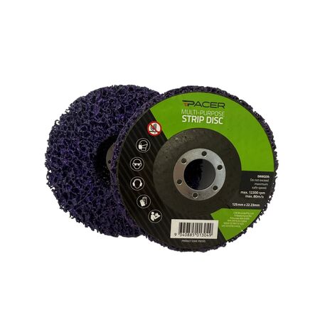 Multi-Purpose Strip Disc 125mm | Premium Fiber Mesh | Open-Web Design & Low Heat Generation by CW Brands