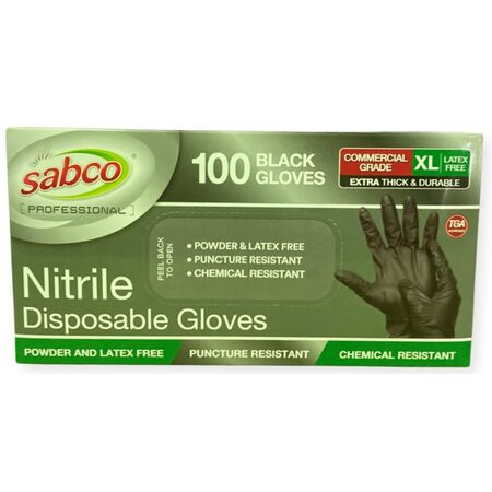 Nitrile Disposable Gloves XL | 100 Gloves per Box | Chemical Resistant & Comfortable Fit by CW Brands