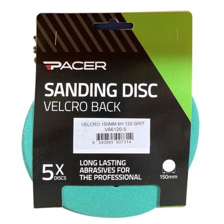 Velcro Sanding Discs 150mm | 120 Grit | 6 Holes | Durable Design by CW Brands