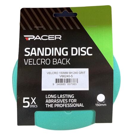 Velcro Sanding Discs 150mm | 240 Grit | 6 Holes | Durable Design by CW Brands
