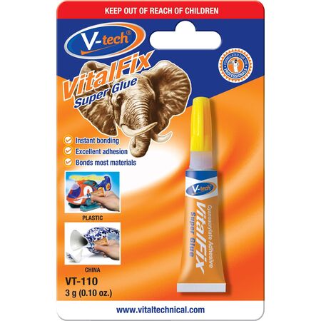 Super Glue 3GM | Fast-Acting & Quick-Drying | Strong Bonding for Plastic & Metal by CW Brands