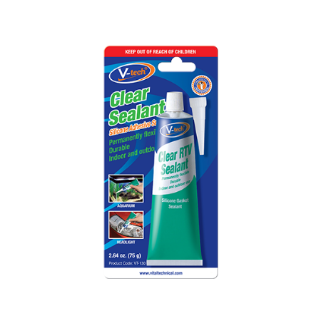 Clear Silicone Sealant | One-Component Acetic Cure | Waterproof & Weather Resistant | Indoor/Outdoor Use by CW Brands